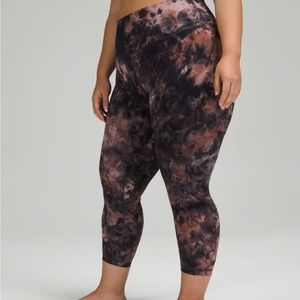 Lululemon Align High-Rise 23” diamond dye graphite grey pink sz4
